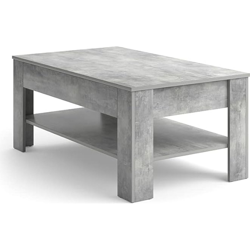 Vicco Coffee Table with Drawer, 110 x 65 cm, Living Room Table