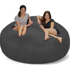 Chill Sack Microsuede Bean Bag Cover - Charcoal Grey - 2.1m