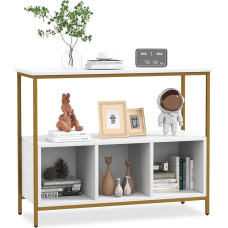 Giantex Kitchen Sideboard Storage Cabinet Kitchen Bottom with Large Counter Large Open Shelf 3 Compartments Freestanding Sideboard for Kitchen Dining Room (White)