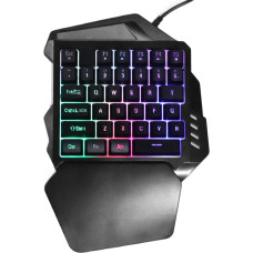 Annadue One-Handed Gaming Keyboard, RGB Backlit Professional Mechanical Gaming Keyboard, 35 Keys Portable Gaming Keyboard, Ergonomic Game Controller for PC