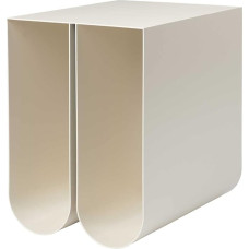 Kristina Dam Amsterdam Curved Side Table Steel Powder Coated Beige (L x W x H): 26 x 35.5 x 36 cm