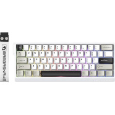 MAMBASNAKE X60 HE Rapid Trigger Magnetic Keyboard, 0.01 mm RT Accuracy Gaming Keyboard, Magnetic Switch, Tri-Mode, 0.125 ms Latency, 8K Polling Rate, 4000 mAh, for Gamers - White