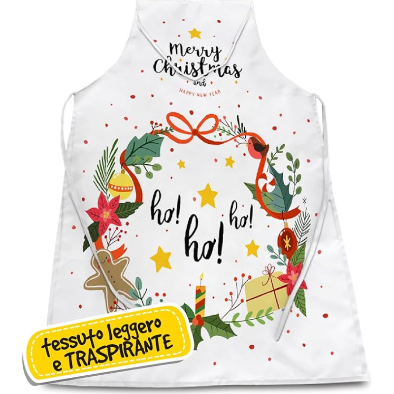 isegiue Esikond - Garland Merry Christmas and Happy New Year!, Valge, Üks suurus, Valge