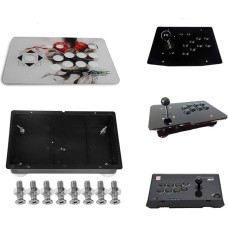 Tapdra Acrylic Panel and Joystick Case DIY Kit Kits for DIY Controller Cabinet Controller for Arcade (White)