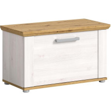 xonox.home Verona Wardrobe / Bench / Hallway Bench / Chest in Sibiu Larch / Artisan Oak / Approx. 80 x 47 x 39 cm