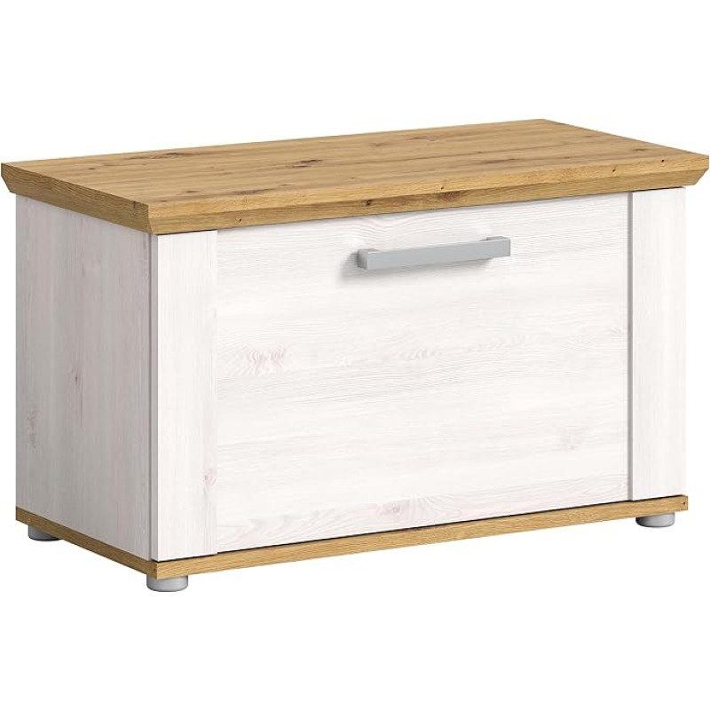 xonox.home Verona Wardrobe / Bench / Hallway Bench / Chest in Sibiu Larch / Artisan Oak / Approx. 80 x 47 x 39 cm