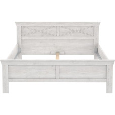 FORTE Kashmir Bed, Lying Surface 180 x 200 cm, Wood Composite, Pine White, W x H x D: 191.3 x 99.4 x 210 cm