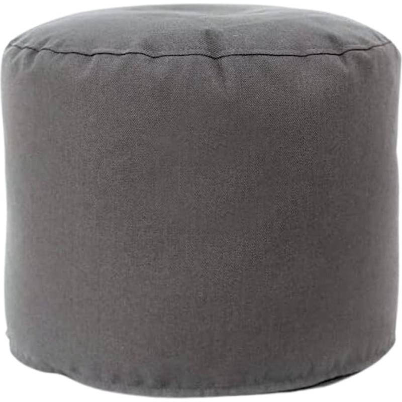 Elephant Living - The Footstool Pouf - Premium Indoor Stool Round - Made of High-Quality Interwoven Fabric - Ideal in Combination with the Elephant Lounger Bean Bag (Charcoal)