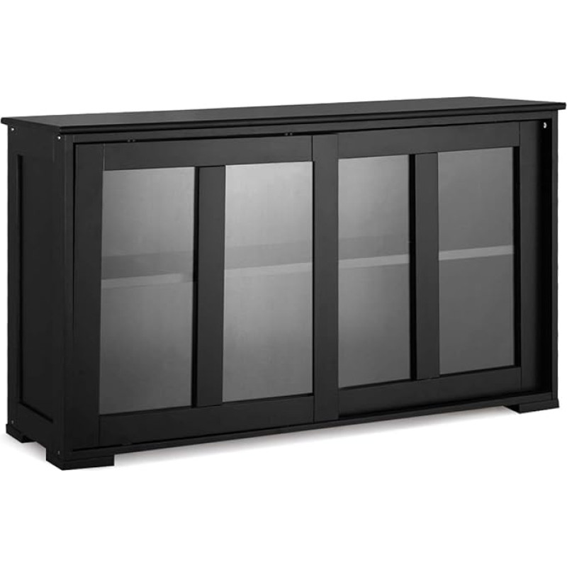 Goplus Sideboard, Kitchen Cupboard, Side Cupboard, Bathroom Cabinet, Multi-Purpose Cabinet with Sliding Doors, Choice of Colours