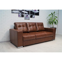 Quattro Meble Mallorca Spades FS Real Leather 3-Seater Sofa Width 205 cm with Sleep Function Leather Sofa Real Leather Couch Large Choice of Colours