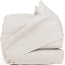 Arketicom FU-TOUF Soft Stool that Becomes a Folding Bed Folding Mattress or Folding Chair for Guests Puff Room in Futon Fabric Padded in Polystyrene Balls 63 x 63 x 45 cm / 190 x 63 x 15 cm (Cream)