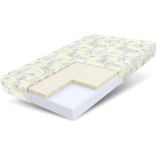 FDM Dream Mattress 80 x 180 cm Cold Foam Children's Mattress Height 11 cm Hardness H2 H3 Oeko-Tex Suitable for Allergy Sufferers Cover Washable Latex Mattress Cover Dino