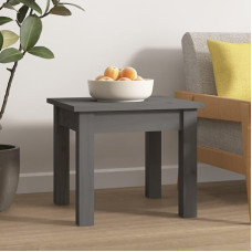 Homvdxl Modern Coffee Table Small Square Side Table Pine Bedside Table Bedroom Accent Table for Living Room Office Bedroom 35x35x30cm Grey