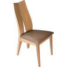 treesure Exclusive Oak Dining Chair with Faux Leather Cover - Elegant Design Ergonomically Designed - Perfect for Kitchen, Dining Room, Office or Living Room (Oak, Brown)