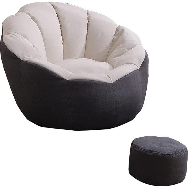 Amsg Bean Bag (No Padding) Seat Cushion Floor Cushion Indoor/Outdoor Seat Chair Garden Cushion Lounge with Backrest Seat Chair or Lightweight Recliner Chair, C, 95 cm x 95 cm x 75 cm