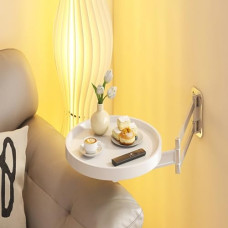 Wandklapptisch, Wandmontiertes Kleines Rundes Tablett, Runder Klappbarer Wandtisch, Kleiner Klappschreibtisch, Geeignet Für Küche Und Esszimmer, Wohnzimmer Und Schlafzimmer, Kleine Bar (Holz