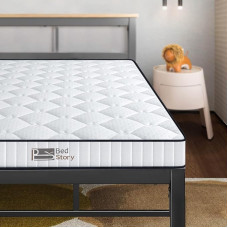 BedStory Spring Hybrid Foam Mattress, White, Single