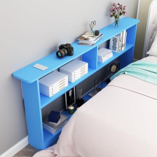 Retro-Sofatisch aus blauem Holz mit 3-lagiger Konsole für kleine Räume, schmaler Eingangstisch (39,3 x 7,8/120 x 20 cm)