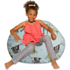 Posh Beanbags Large Bean Bag Machine Washable Canvas Sloth and Trees