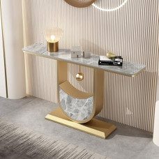 Console Sofa Narrow Console Table, Entrance Table, Sofa Table, Hallway Table, Hallway Decor, Console Table with Storage Space for Entrance, Hallway, Entryway, Living Room (Gold D, 150 cm)
