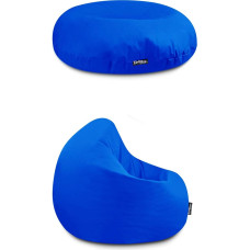 BuBiBag Beanbag Seat Cushion for Children and Adults, Floor Cushion in 32 Colours and 3 Sizes, Bean Bag for Indoor Outdoor, Water and Dirt-Repellent Material (Blue-Adult XXL)
