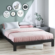 Zinus Modern Studio 25.4-cm Platform 2,000 Metal Bed Frame / Mattress Base / No Box Spring Required / Sturdy Wooden Slatted Frame / Quick, Easy Assembly