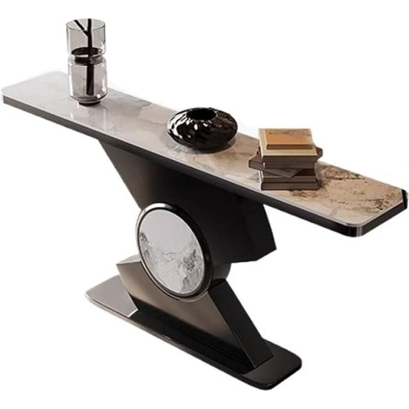 loeusjfnr Foyer-Sofatisch Schmal Moderner, Einfacher High-End-Eingangstisch Aus Schiefer, Wohnzimmer-Gangleisten-Konsolen-Eingangstisch Langer Sofatisch mit Regalen