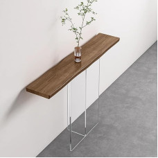 Snowflyk Sofa Back Shelf, Table, Console, Sofa Table, Narrow Entrance Table, Solid Wood Desk, Modern Decorative Style (A 2, 120 x 30 x 80 cm)