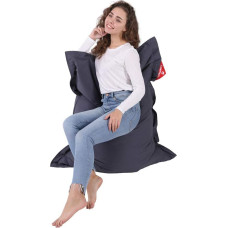 QSack Dream Children's Bean Bag Cotton Cover German Quality EPS Bean Bag Filling Ticking 100 x 140 cm (Dark Grey)