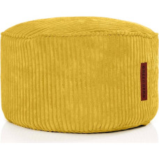 Green Bean Indoor Stool Pouf 45 x 25 cm EPS Beads Filling and Corduroy Fabric Cuddly Soft Washable Indoor Floor Cushion Seat Cushion Seat Stool Relaxing Chair Children Adults Fabric Yellow
