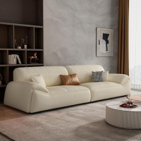 KIBONCY Modern Sofa Couch, Technology Fabric Sofas for Living Room Furniture, 2/3/4 Seater Deep Seat Comfy Lounge Sofa for Bedroom, Home, White, 280 cm