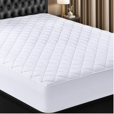 Utopia Bedding Quilted Mattress Topper King Size Mattress Cover Stretches to 16