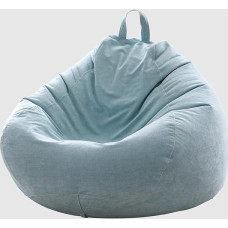 ISAENNE Sitzsack-Bezug für Kinder (ohne Füllung), Polyester, weißer Sitzsack-Bezug, gefüllter Sitzsack, Memory-Schaum, weicher Premium-Kord, gefüllter Sitzsack, Plüschtier für Kinder, 88,9 x 76,2 x