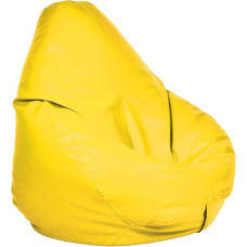 Ample Decor Leather Bean Bag Cover (without filling), Plush Toy Storage, Soft Faux Leather, Water Resistant, Durable Construction, Sturdy Zip, Adult, Yellow