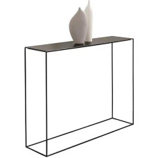 ZAWQFDZ Narrow Console Table with Metal Frame, Hallway Table with Nano Coating, Sofa Table for Entrance Area, Living Room and Office (Black, 60 x 25 x 80/23.6 x 9.8 x 31.4 inches)