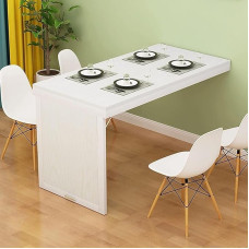 Faltbarer Esstisch zur Wandmontage, platzsparend, zusammenklappbarer Schreibtisch für kleine Räume, MDF, wandelbarer Schreibtisch für Büro, Schlafzimmer, Küche (Größe: 80 x 40 cm, Farbe: )