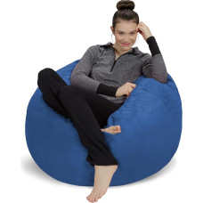 Sofa Sack Bean Bag Chair: 3ft Memory Foam Furniture Bean Bag - Medium Sofa with Soft Microfibre Cover - French Blue