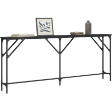 Homvdxl 23 cm Extra Narrow Console Table, 180 cm Long Console Table, Simple Hallway Table with Metal Frame, Industrial Console Table for Small Spaces, Living Room | Black