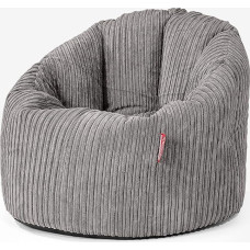 Lounge Pug, Cuddly Lounge Chair Sofa Bed Cord Slate Grey