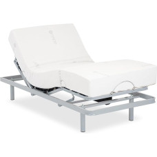 Gerialife - Electrically Adjustable Slatted Frame | Orthopaedic Mattress 20 cm Visco Tencel (80 x 200, Wireless Control)
