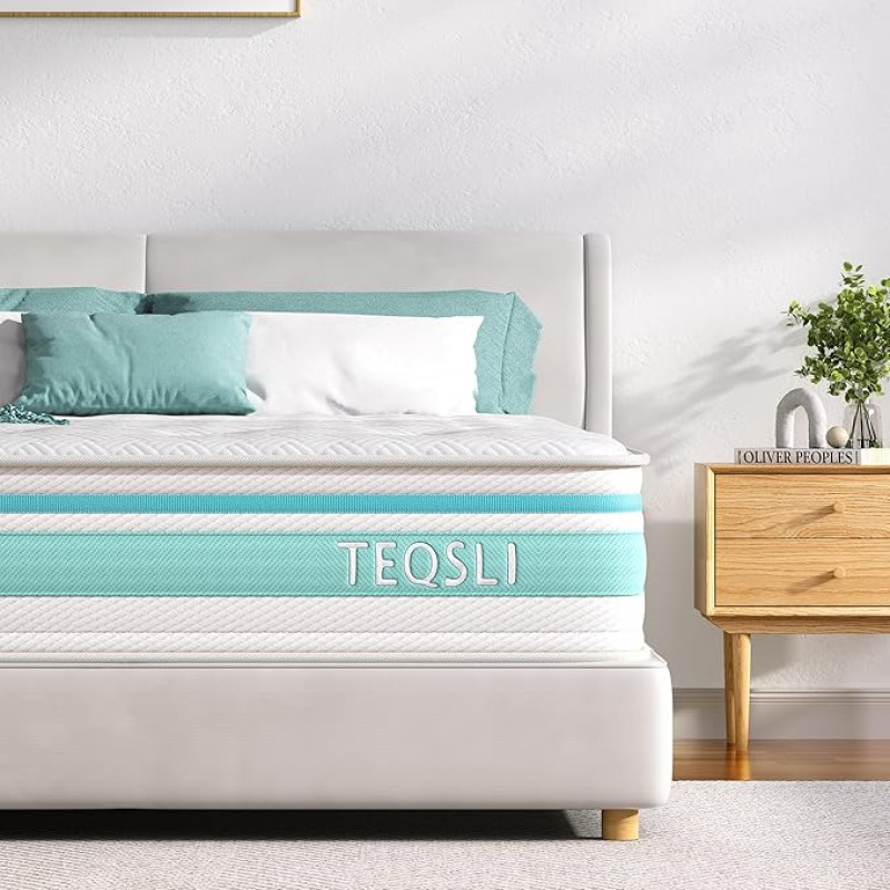 TeQsli Bed Mattress Conventional Gel Foam Small Double (120 x 190 x 25 cm)