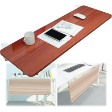 90 ° verstellbare ergonomische Tastaturablage für Computer – 55/65/75 x 25 cm, Schreibtischverlängerung aus Holz mit C-Klemme, ohne Bohren, ideal für Bürotipp- und Gaming-Lösungen