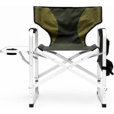 SIDIFU 1-teiliger gepolsterter Klappstuhl mit Beistelltisch und Aufbewahrungstaschen, leichter übergroßer Regiestuhl für drinnen und draußen