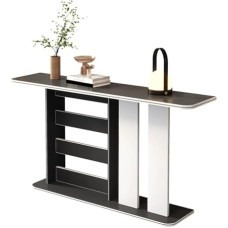 Konsolen-Sofatische, Bauernhaus-Sofatisch, Eingangstisch, Konsolentisch, Foyertisch, mit Stauraum, langer Akzent, Foyertisch, Konsolentisch für Eingang, Flur, Wohnzimmer (schwarz)