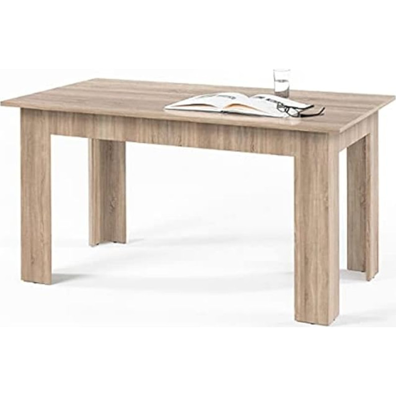Stella Trading Admiral Dining Table Wood Body and Front Sonoma Replica 140 x 75 x 80 cm