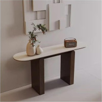 ruyi-1986 Konsolentisch, dekorativ, modern, Eingangstisch mit Metallsockel für Wohnzimmer, moderner Sofatisch, TV-Tisch, Konsole Eingangsbereich