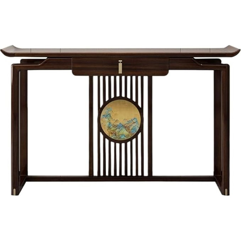 Konsolentisch aus Massivholz, Sofatisch, Eingangstisch im Bauernhof-Stil, schmaler Eingangstisch für Flur, hinter dem Sofa, Wohnzimmer, Eingangsbereich Konsole Ingr