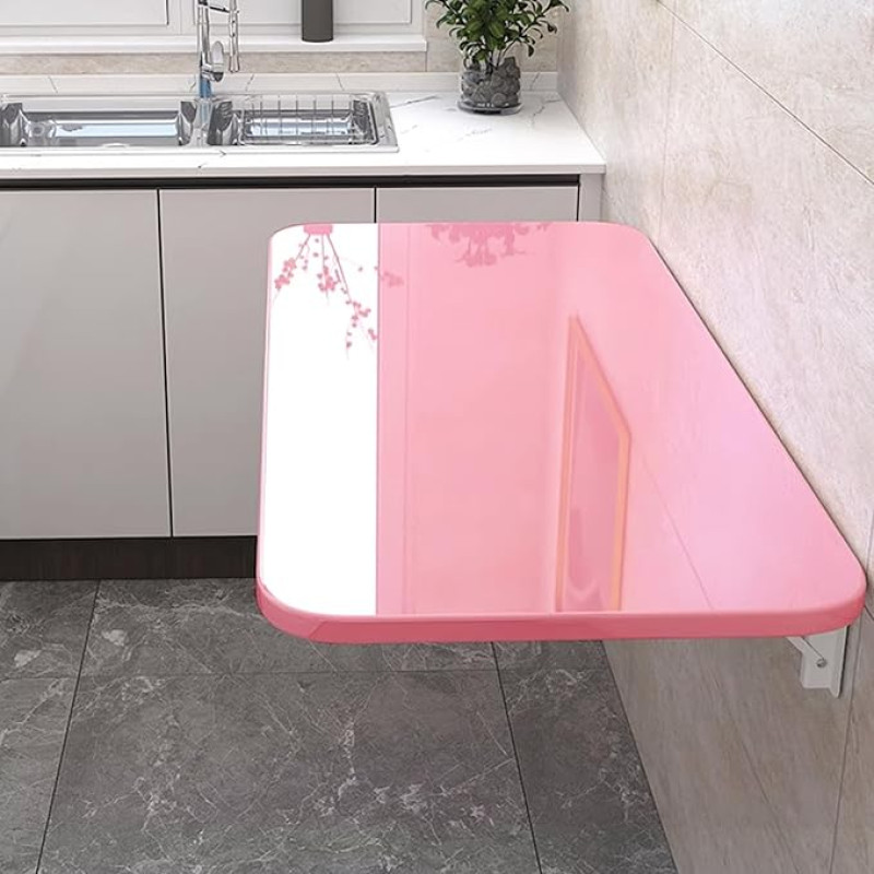 Heavy Duty Wall Mounted Folding Table with Bracket - Space-Saving Design for Laundry Room Kitchen Home Bar & Office - Multifunctional Wall Table for Dining & Work