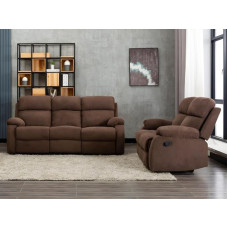 Venta-unica Tolzano Relax Sofa with 3 + 2 Seater Fabric Brown