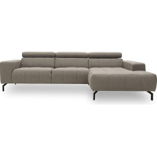DOMO. collection Cunelli Corner Sofa, L-shaped Sofa with Back Function, Upholstered Corner with Relaxation Function, Relax Couch, Corner Sofa, 292 x 175 x 79 cm (W x D x H), Grey